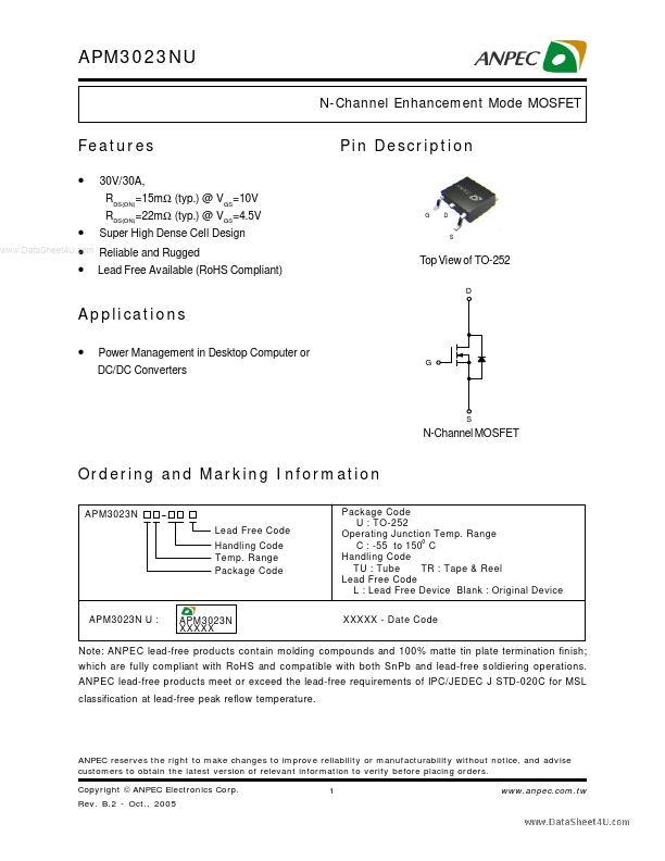 <?=APM3023NU?> डेटा पत्रक पीडीएफ