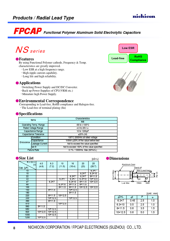 RNS1A330MDS1PH Nichicon