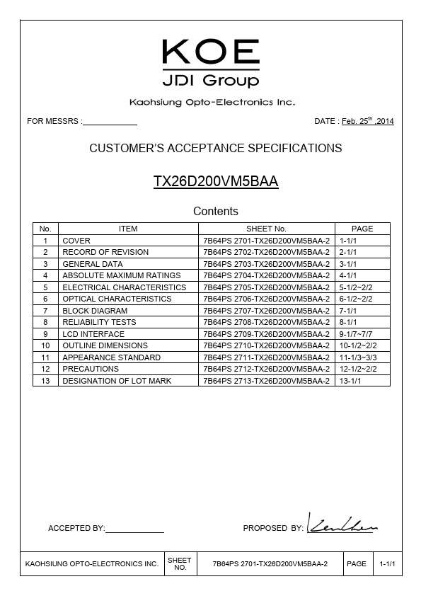 <?=TX26D200VM5BAA?> डेटा पत्रक पीडीएफ