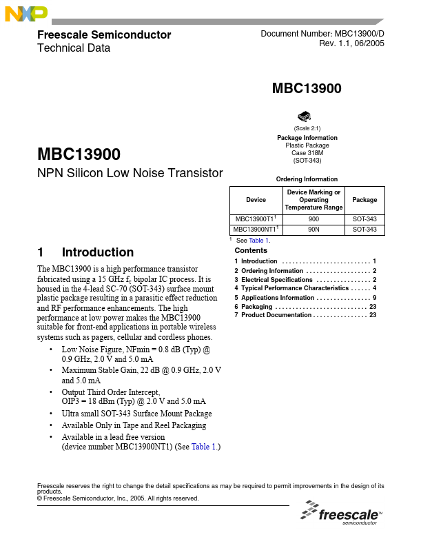 MBC13900 Freescale Semiconductor