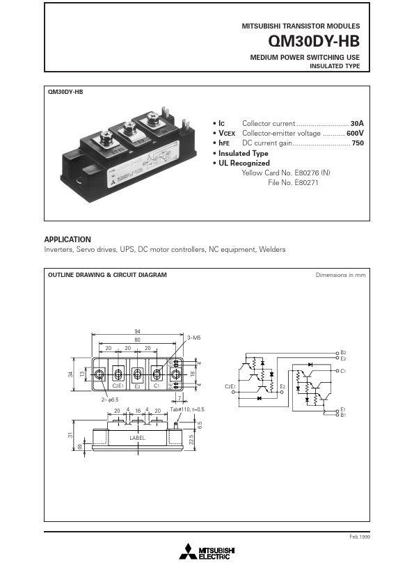 QM30DY-HB Mitsubishi Electric Semiconductor