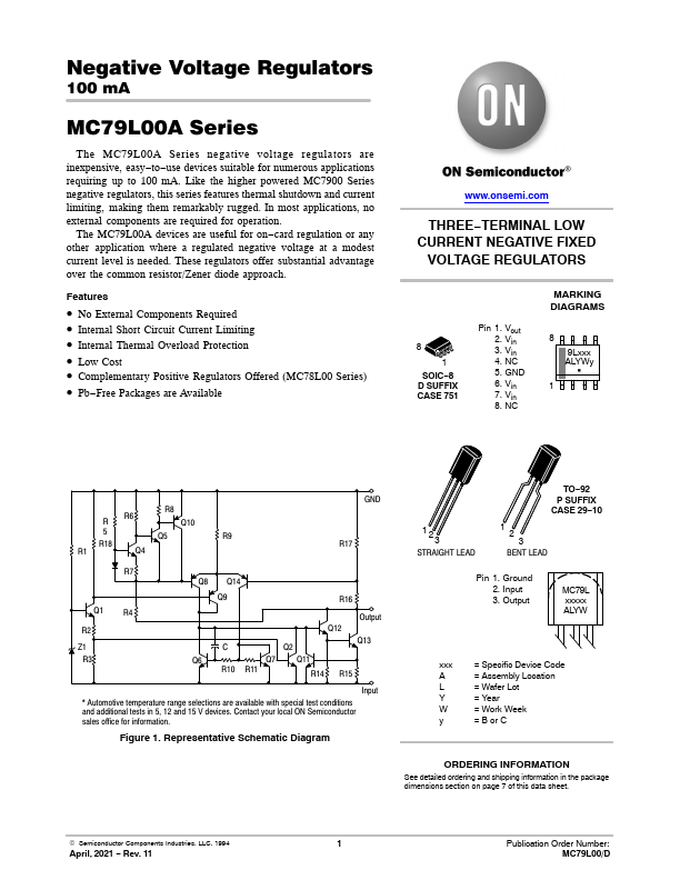 MC79L00A ON Semiconductor