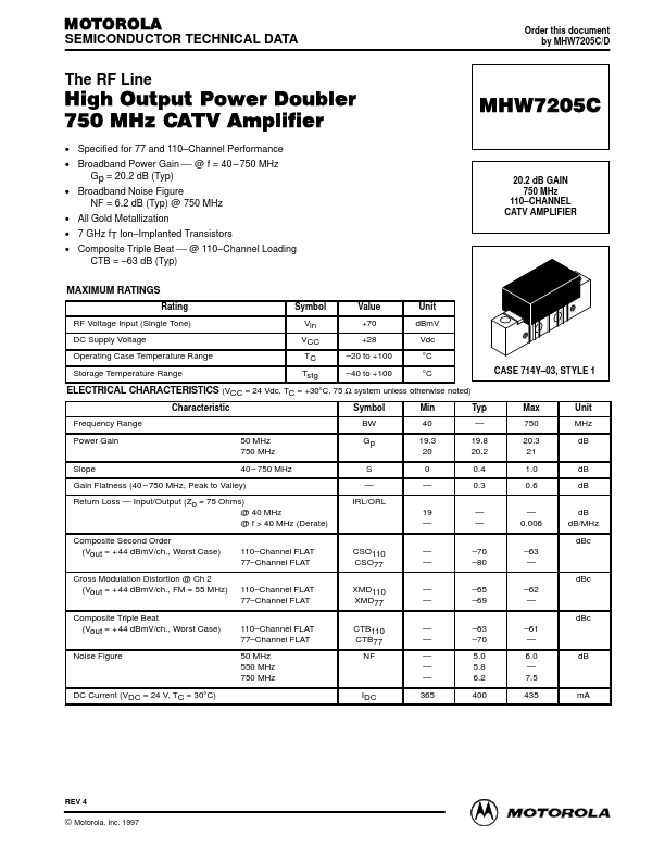 MHW7205C Motorola