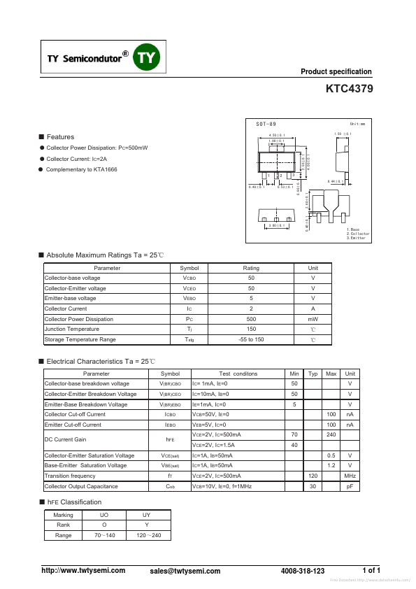 KTC4379 TY Semiconductor