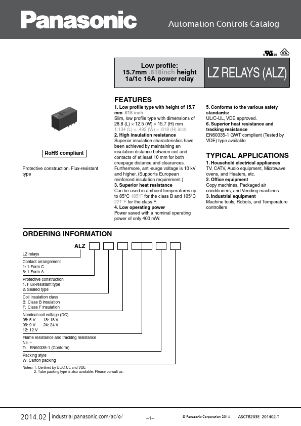 <?=ALZ11B18W?> डेटा पत्रक पीडीएफ