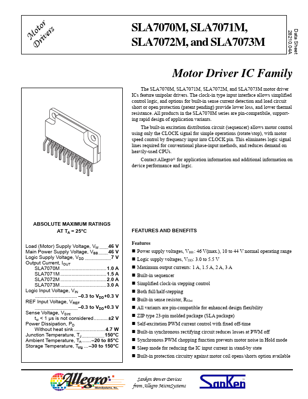 <?=SLA7070M?> डेटा पत्रक पीडीएफ