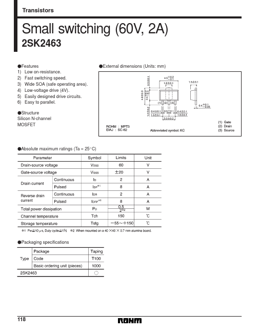 2SK2463 Rohm