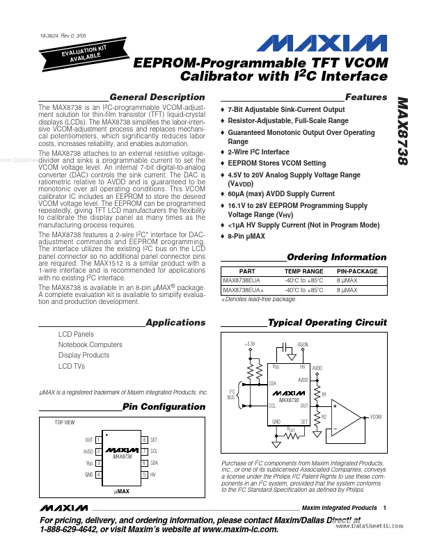 MAX8738 Maxim Integrated Products