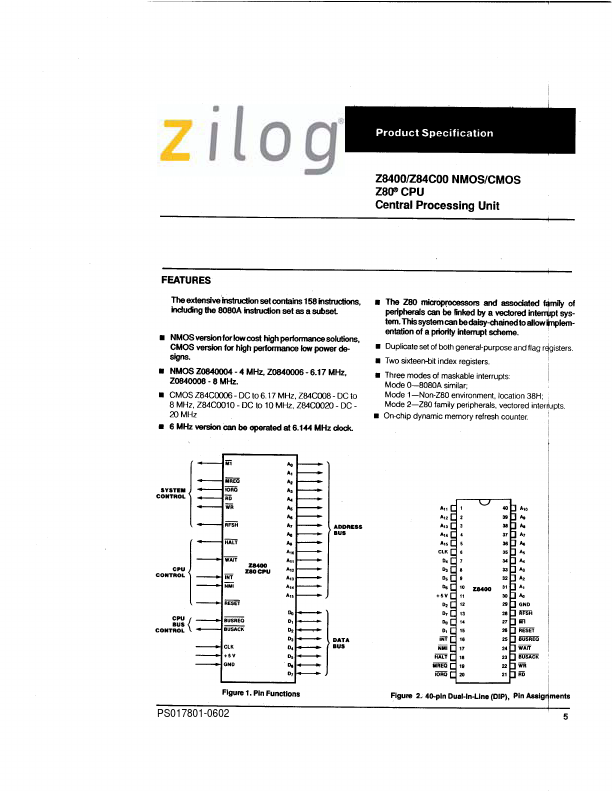 Z8400 Zilog.