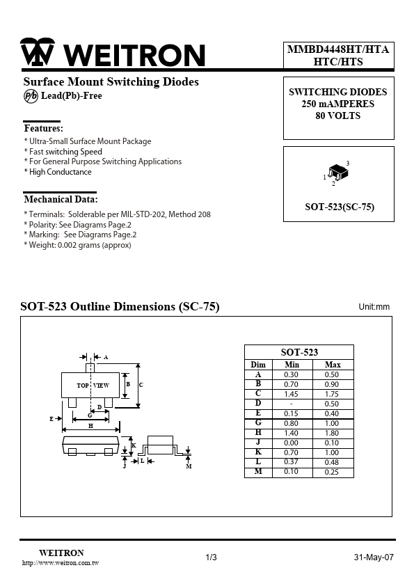 MMBD4448HT WEITRON