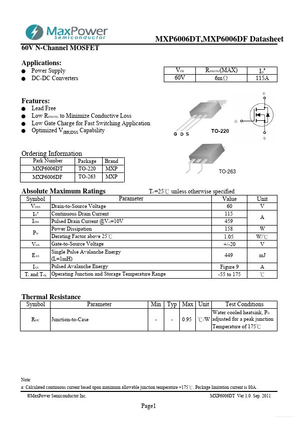 MXP6006DT MaxPower