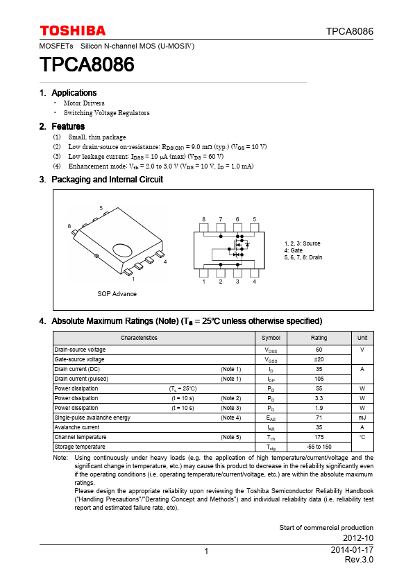 TPCA8086 Toshiba