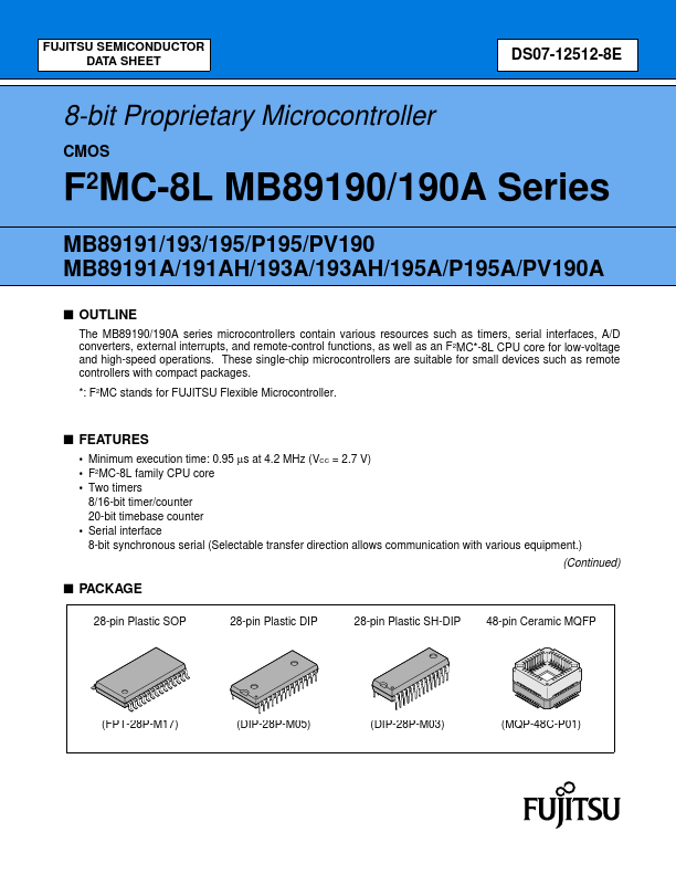 <?=MB89195A?> डेटा पत्रक पीडीएफ