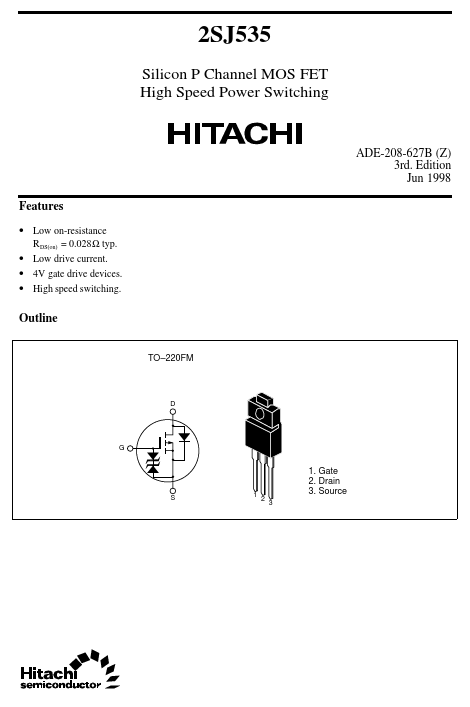 2SJ535 Hitachi Semiconductor