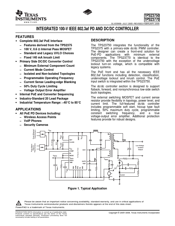 TPS23770 Texas Instruments