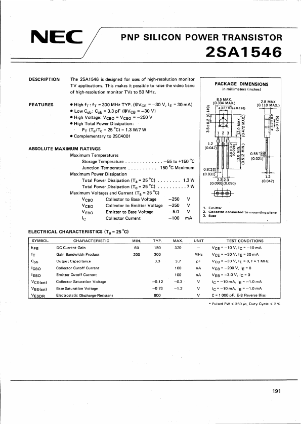 2SA1546 NEC