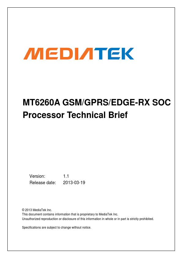 MT6260A MEDIATEK