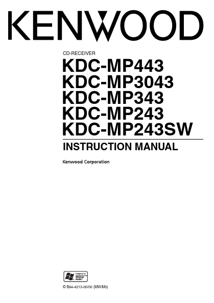 <?=KDC-MP343?> डेटा पत्रक पीडीएफ