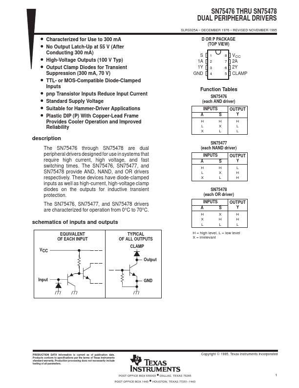 SN75476 Texas Instruments