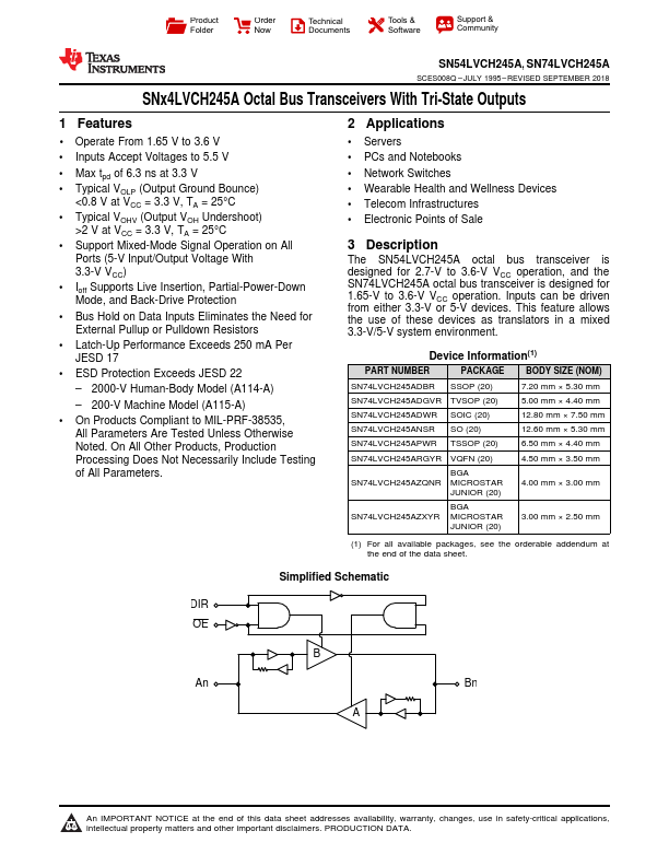 SN54LVCH245A