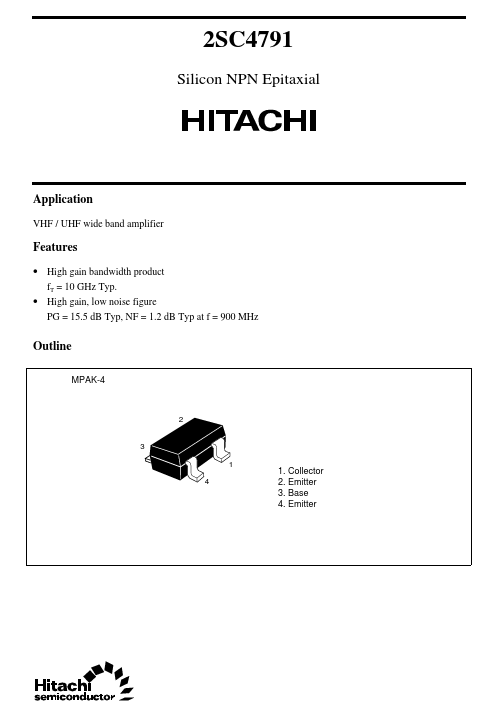 2SC4791 Hitachi Semiconductor