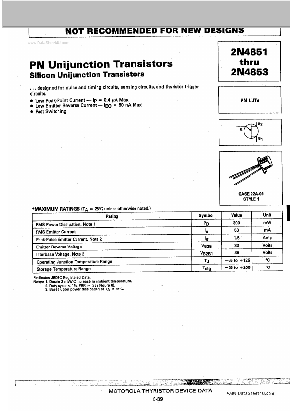 2N4852 Motorola