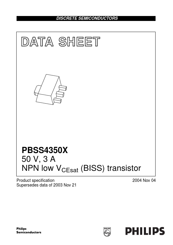 <?=PBSS4350X?> डेटा पत्रक पीडीएफ