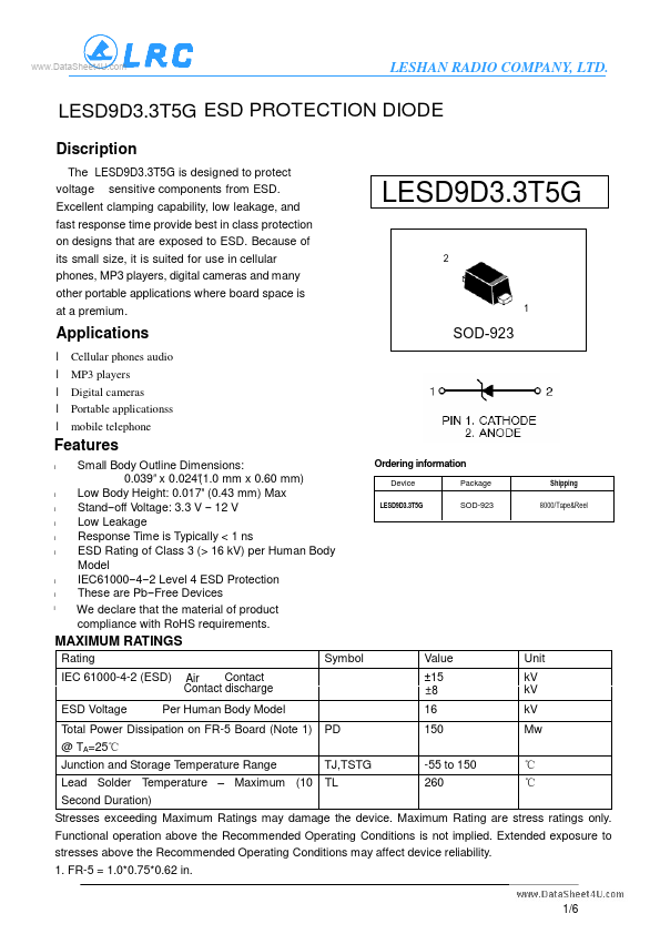 LESD9D3.3T5G