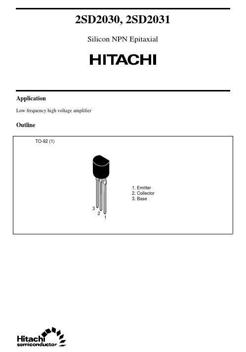 2SD2031 Hitachi Semiconductor