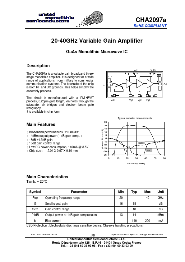 CHA2097A United Monolithic Semiconductors