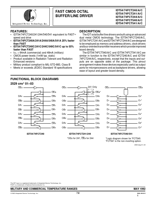 IDT54FCT241C