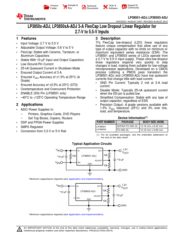 LP38501-ADJ Texas Instruments