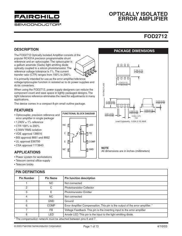 <?=FOD2712?> डेटा पत्रक पीडीएफ