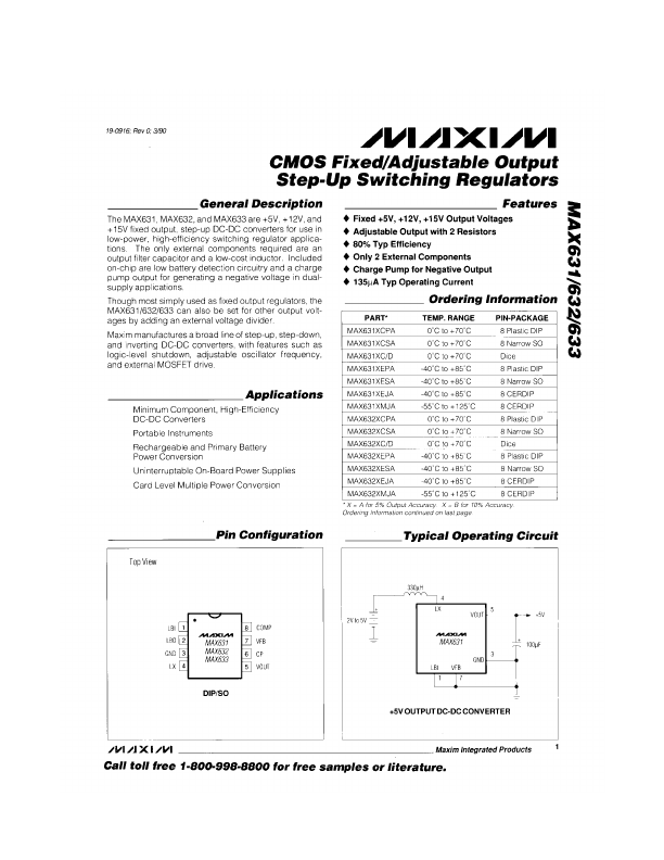 MAX632 Maxim