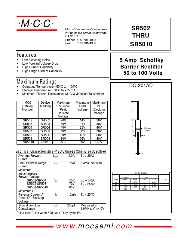 <?=SR502?> डेटा पत्रक पीडीएफ