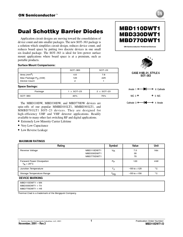 MBD330DWT1 ON Semiconductor