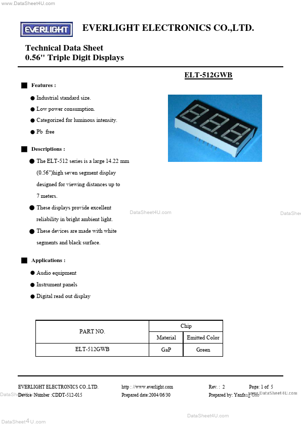 <?=ELT-512GWB?> डेटा पत्रक पीडीएफ