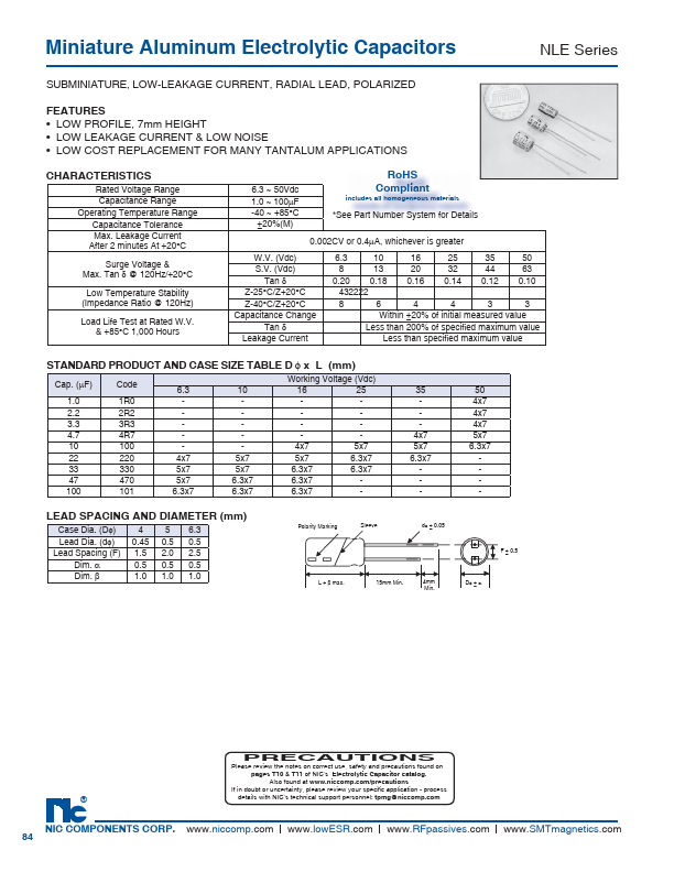 <?=NLE330M16V6.3x7F?> डेटा पत्रक पीडीएफ