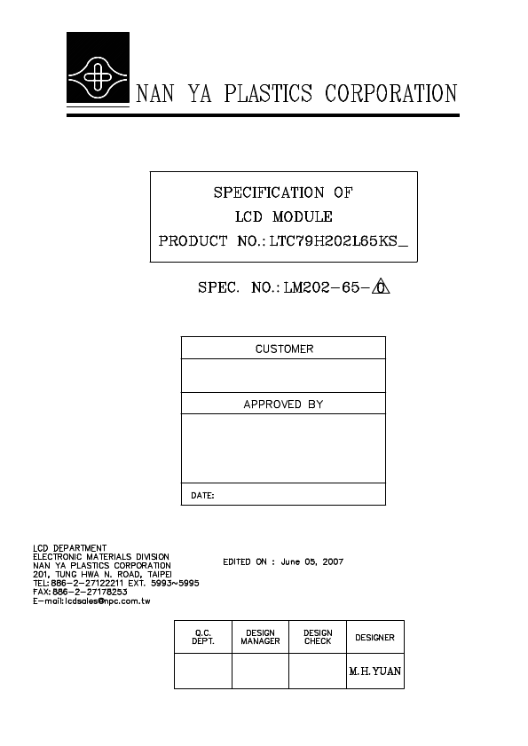 <?=LTC79H202L65KS?> डेटा पत्रक पीडीएफ