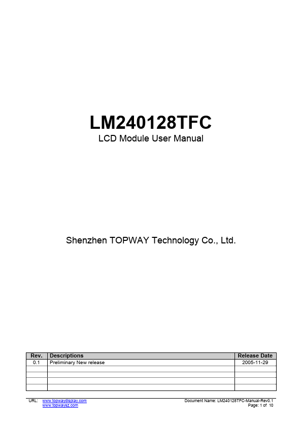 LM240128TFC TOPWAY