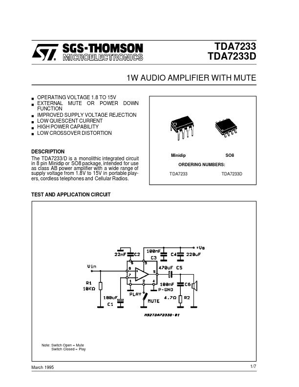 TDA7233D ST Microelectronics