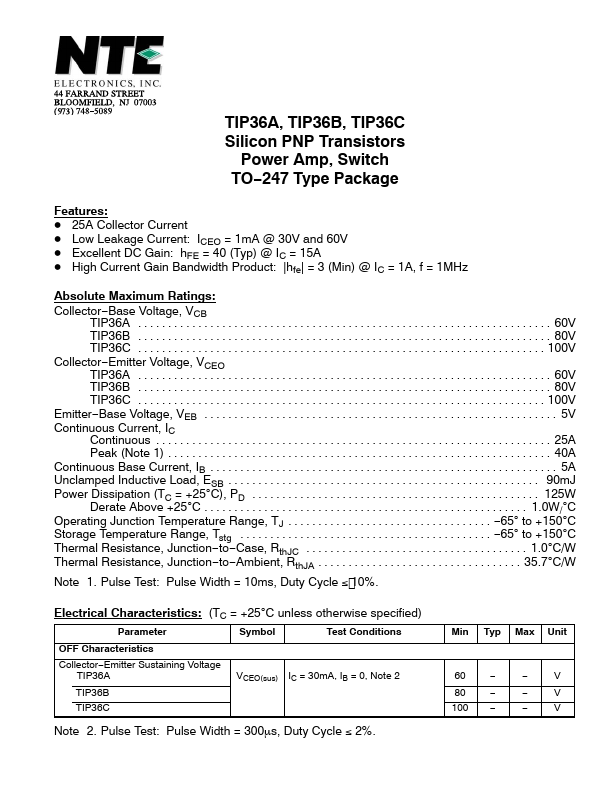 <?=TIP36B?> डेटा पत्रक पीडीएफ