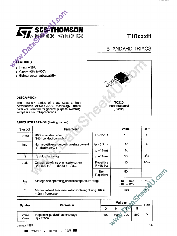 T1012MH ST Microelectronics