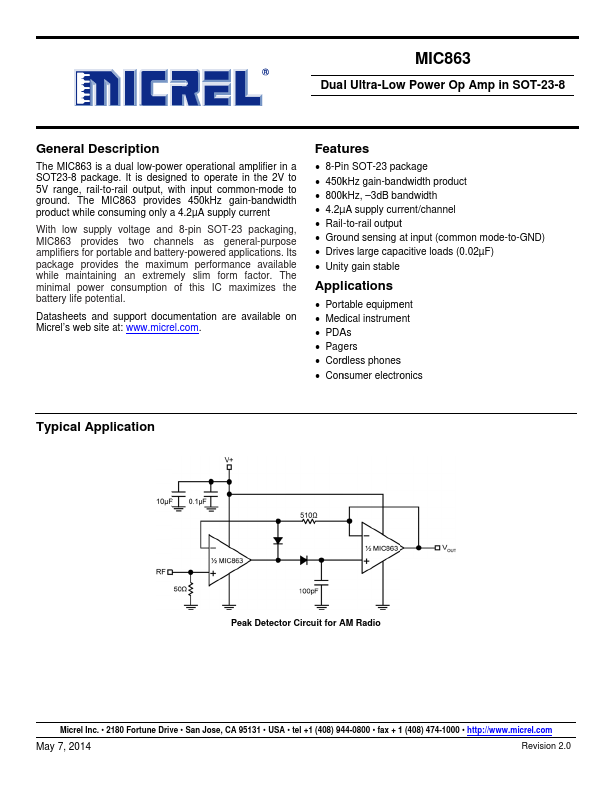 MIC863 Micrel Semiconductor
