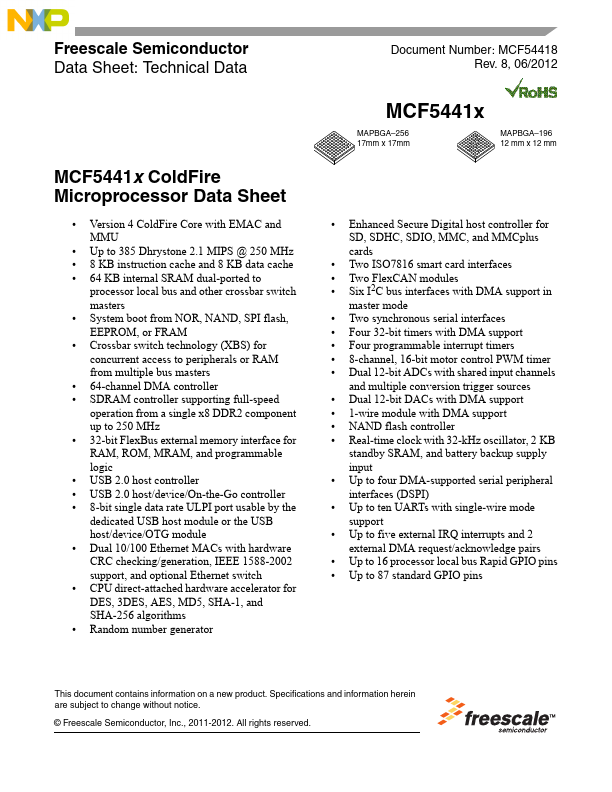 MCF54415 NXP