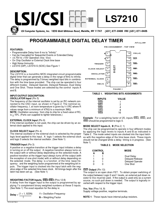 <?=LS7210?> डेटा पत्रक पीडीएफ