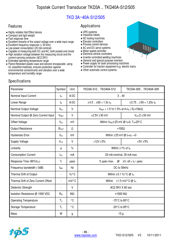 <?=TKD40A-S12?> डेटा पत्रक पीडीएफ