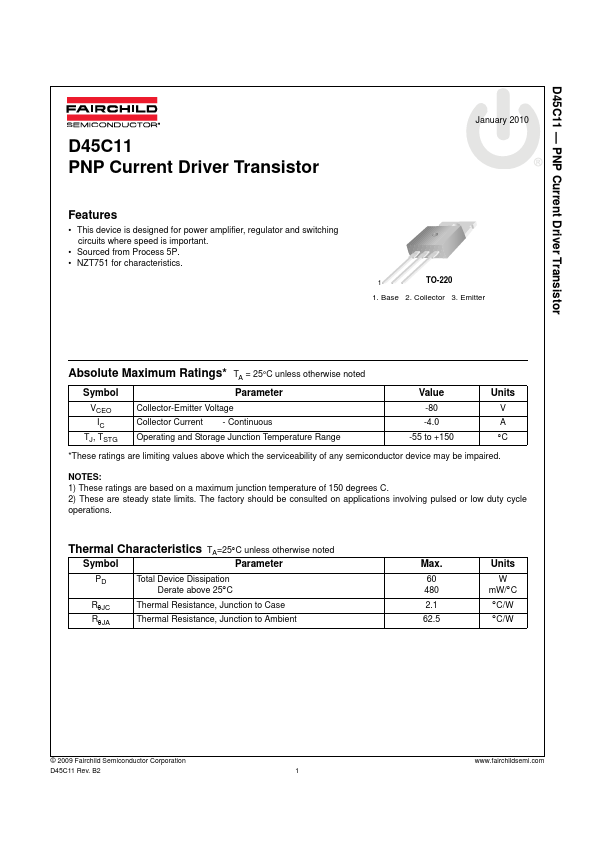 D45C11 Fairchild Semiconductor