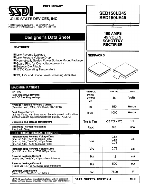 SED150LB45 SSDI