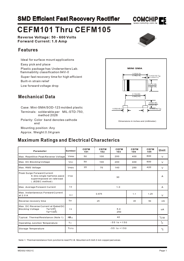 CEFM103 Comchip Technology